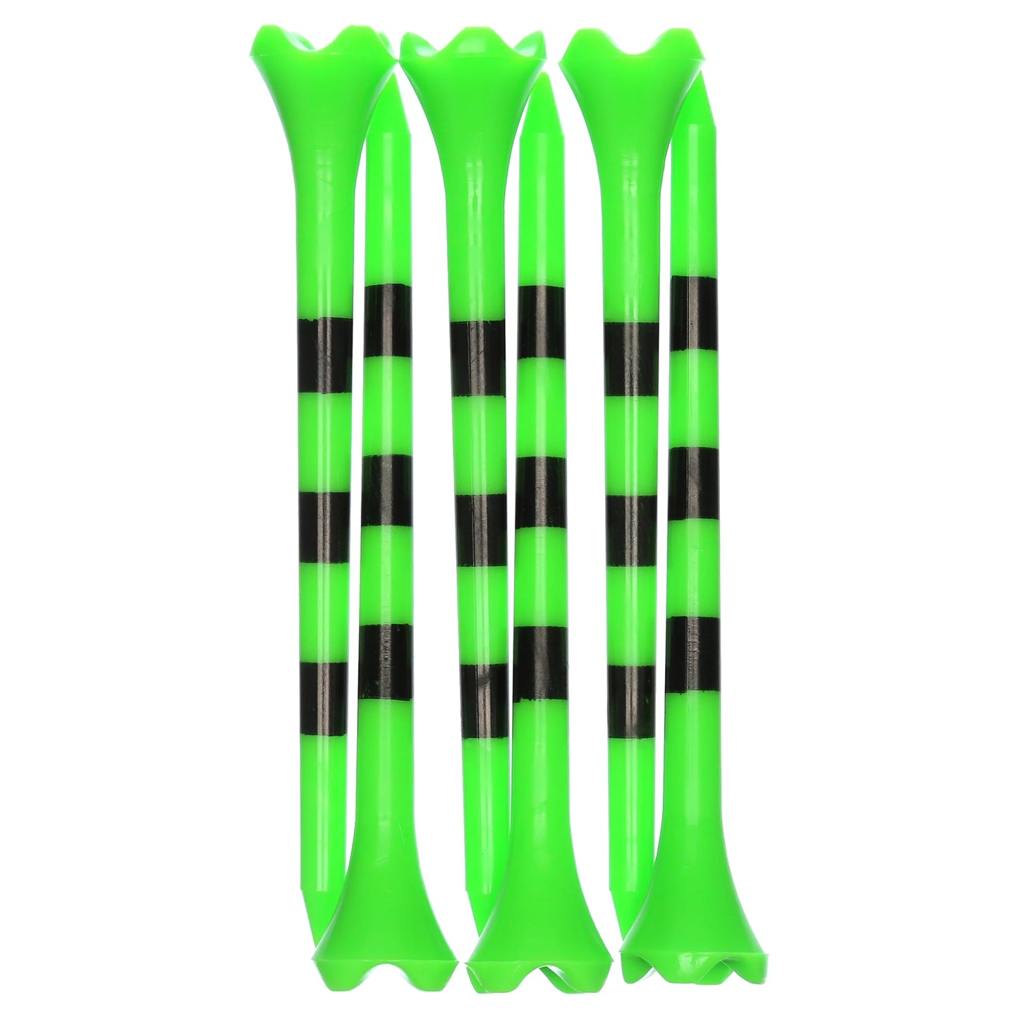 Pride Performance Plastic Golf Tees, 3-1/4" Length, Striped Fruit Mix, 25 Count, Low-Resistance Head for Golf, Longer Drives, Durable Plastic